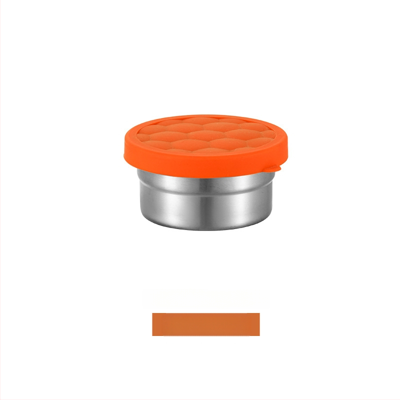 Кутия за съхранение на храна, 304 неръждаема стомана, силиконов мек капак, без електричество, квадратна или кръгла форма, капацитет 0.3–1.0 л