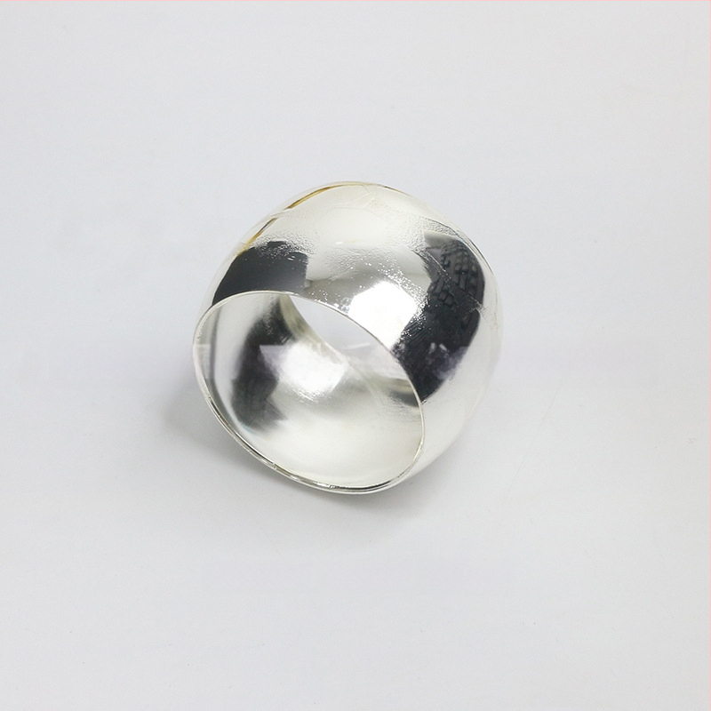 Servetikorõngas, lilleline kahekordne joon, pitsi ääris, vask elektroplaaditud pind, lääne stiil