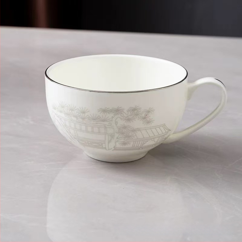 Hotellilaua serveerimisekomplekt keramikast, uus Hiina stiil, kaulporcelian >45% sisu, logotüübi trükkimine saadaval