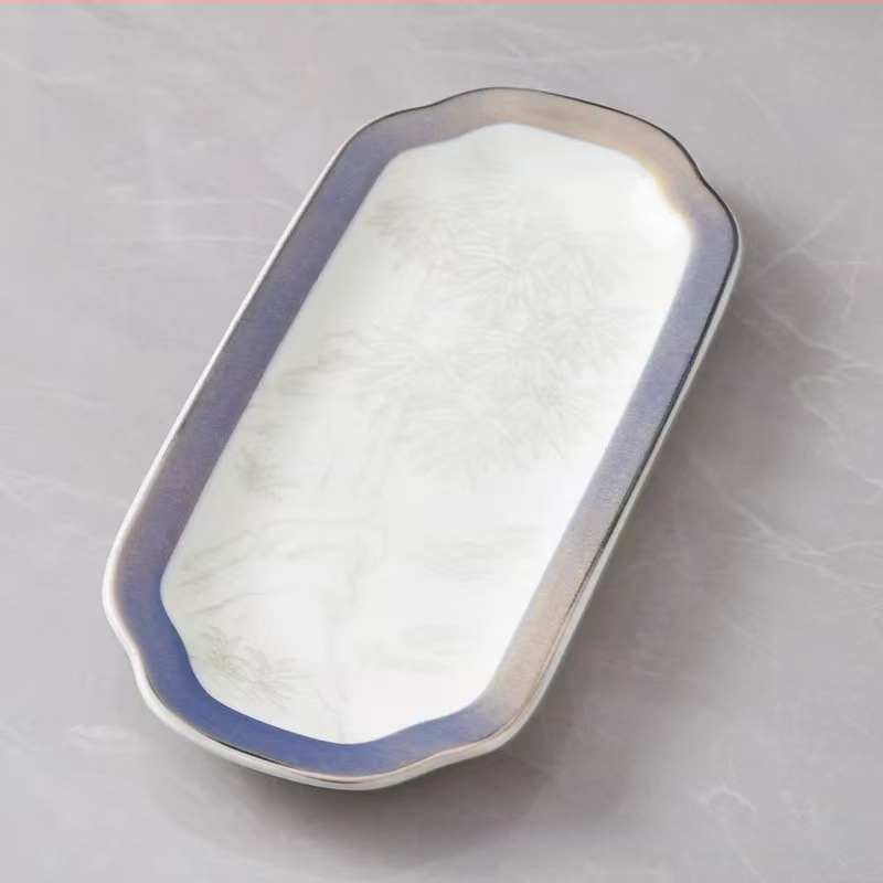 Hotellilaua serveerimisekomplekt keramikast, uus Hiina stiil, kaulporcelian >45% sisu, logotüübi trükkimine saadaval