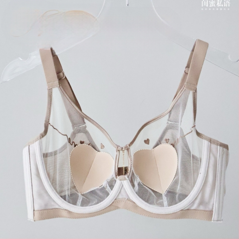 Сутиен със сърцевидна форма, ултра тънки чашки, 3/4 чашки, нейлонова материя, подплата модал
