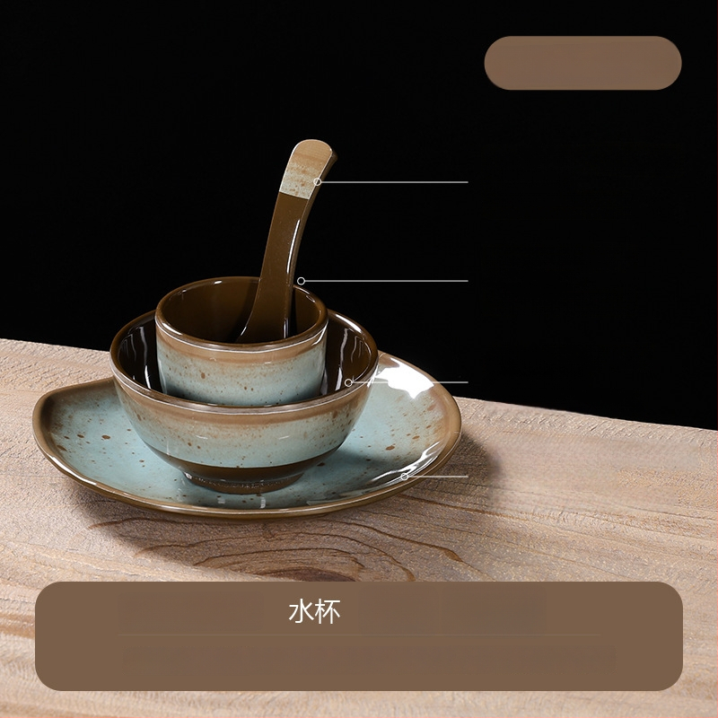 Melamiini lauanõude komplekt nelja osaga – portselanitaoline glasuurmotiiv, kaasaegne stiil, Belein bränd, kohandatav