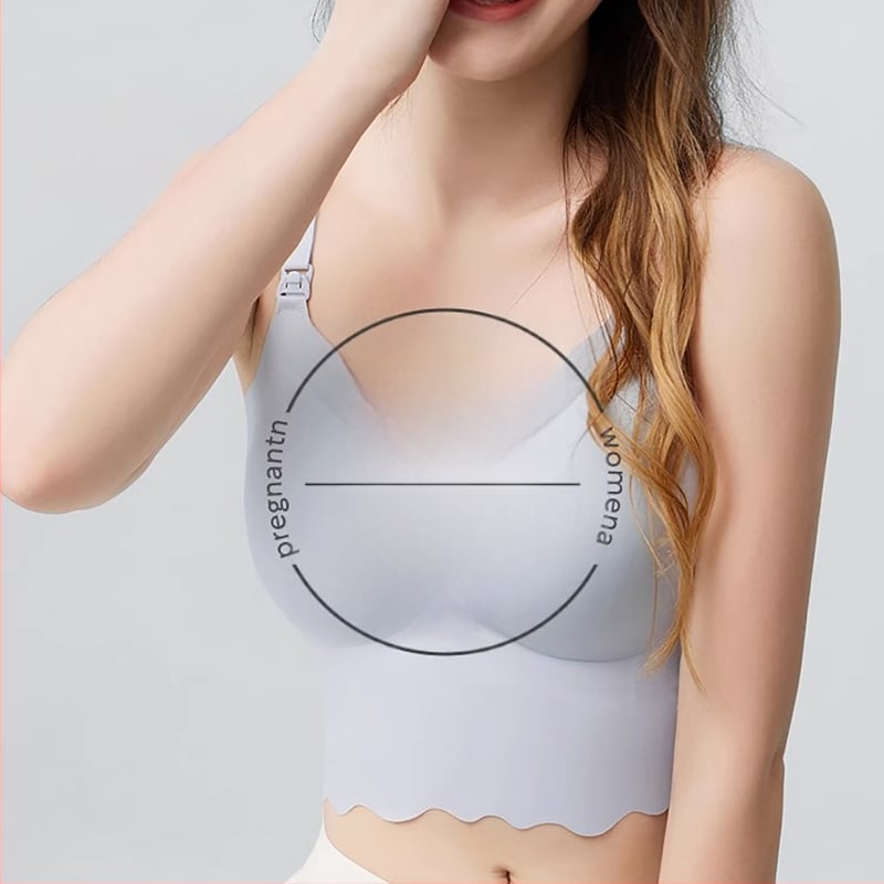 Žindymo viršus su fiksuotomis dvigubomis petimis, ploni formuoti puodeliai, be plieno žiedo, nailono audinys, laktacija visose stadijose