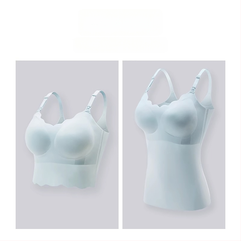 Žindymo viršus su fiksuotomis dvigubomis petimis, ploni formuoti puodeliai, be plieno žiedo, nailono audinys, laktacija visose stadijose