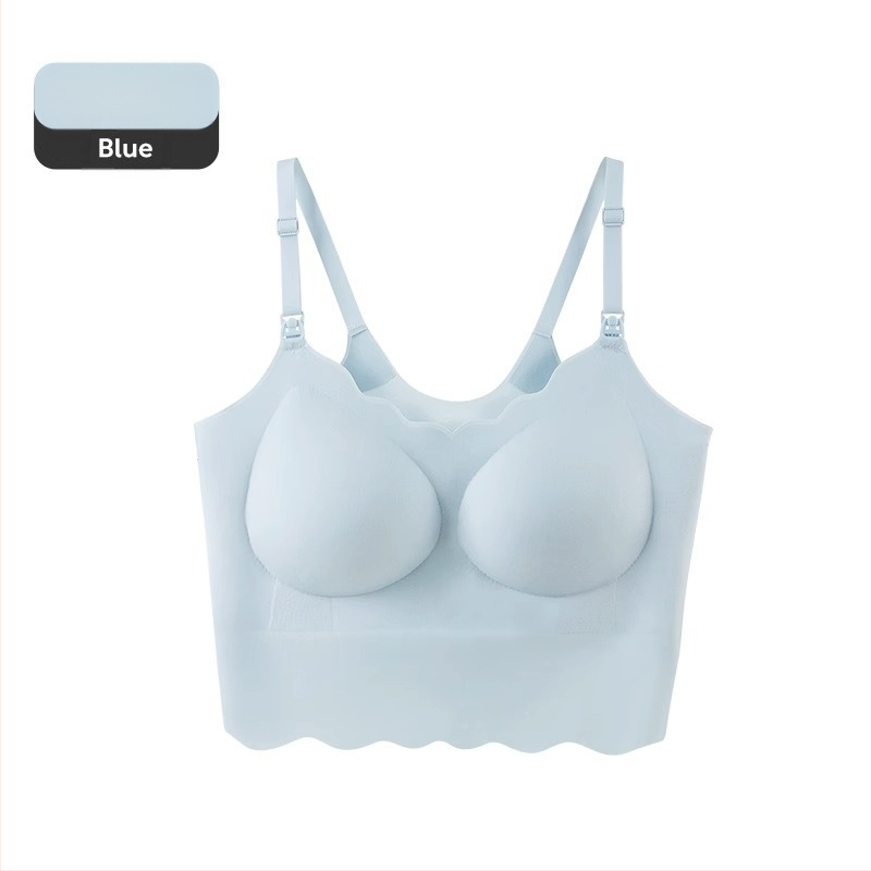 Žindymo viršus su fiksuotomis dvigubomis petimis, ploni formuoti puodeliai, be plieno žiedo, nailono audinys, laktacija visose stadijose