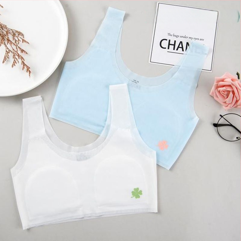 Tütarlapsele mõeldud õmblusteta puuvillane rinnahoidja arengu faasiks, turvalisuse klass A, 95% puuvill