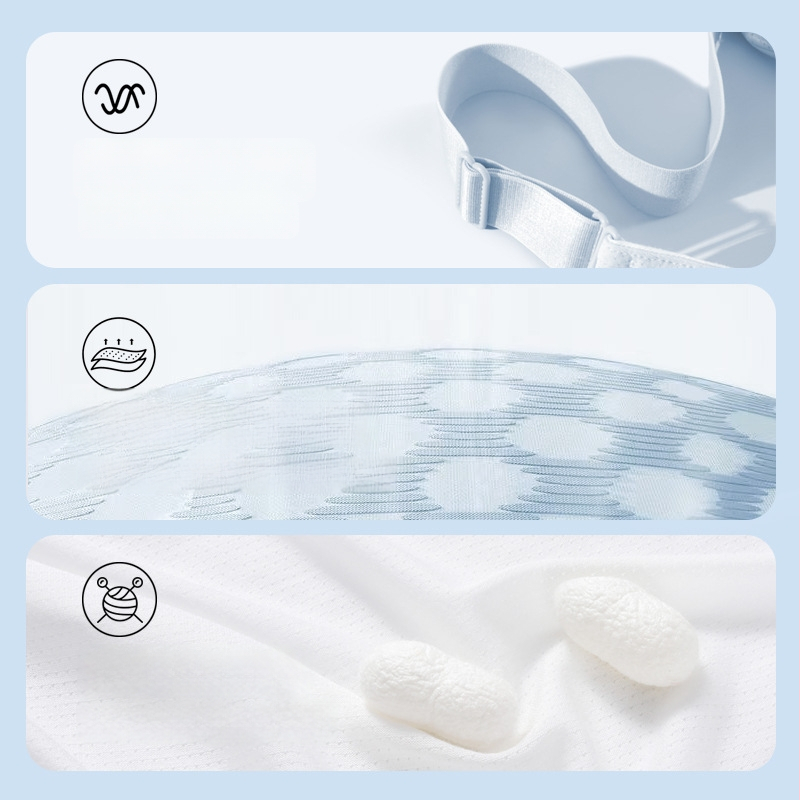 Vesto stiliaus be vielos liemenėlė, priekinis užsegimas, pilnos taurės, pagrindinis audinys – nailonas