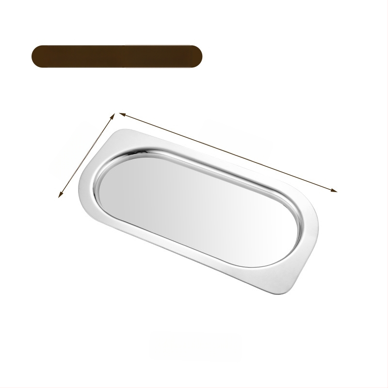 Roostevabast terasest toiduklipsid ja väike kandik buffee jaoks – moods minimalistlik stiil, äri- ja koduseks kasutamiseks, kohandatav