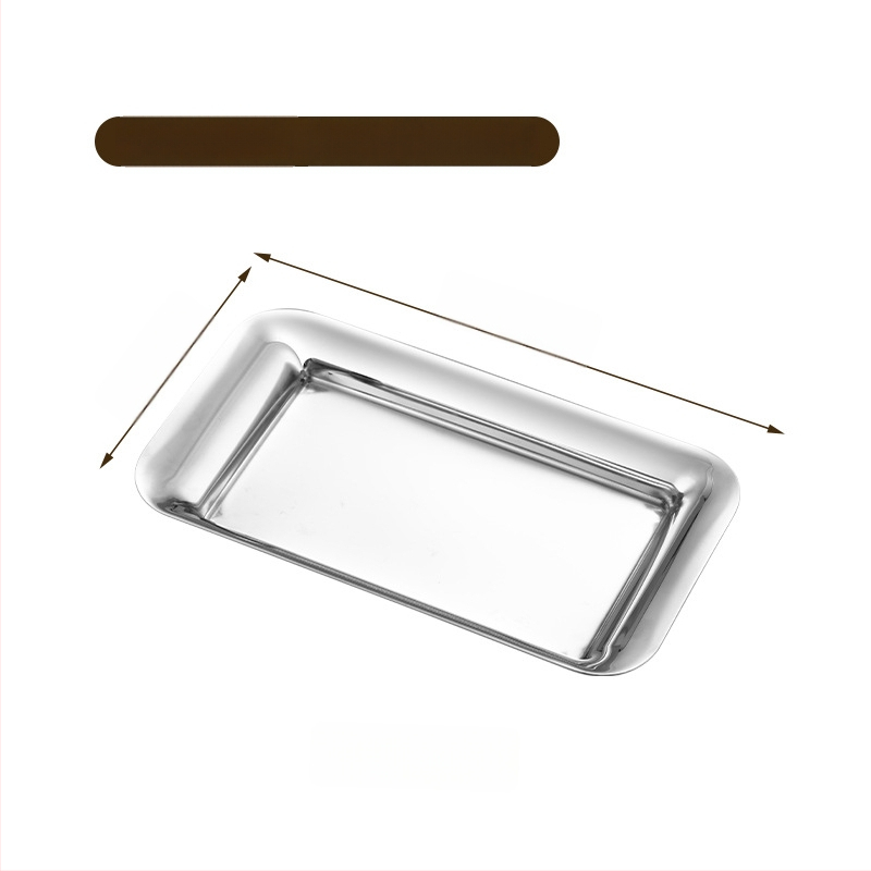 Roostevabast terasest toiduklipsid ja väike kandik buffee jaoks – moods minimalistlik stiil, äri- ja koduseks kasutamiseks, kohandatav