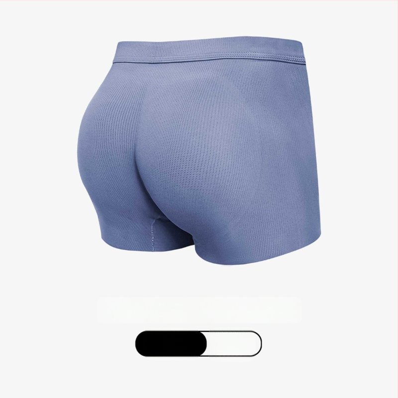 Muške bezšivne gaćice s umetkom za podizanje stražnjice, ledeni svilenkasti materijal, za vožnju biciklom, bokovi u obliku breskve