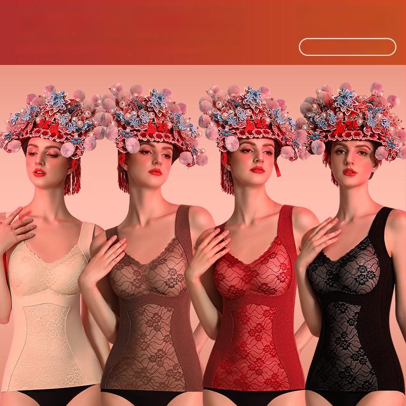 Termični shapewear top za oblikovanje tijela s podiznim trakama i jastučićima za prsa, antibakterijski kašmir grudnjak, svilen bazni sloj