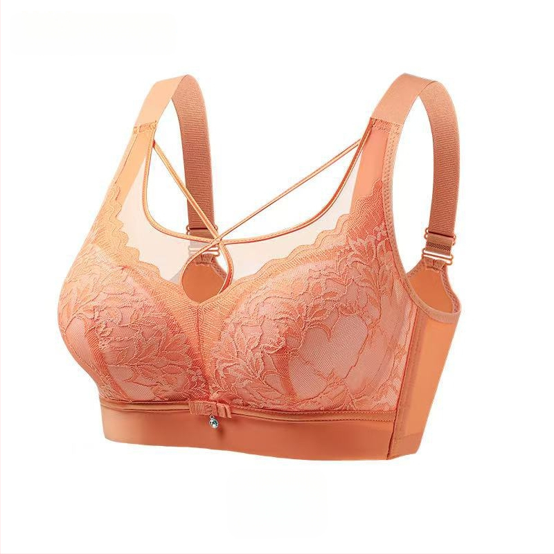 Bešiuotinė braletė su prancūziško stiliaus nėriniais, be siūlių dizainas, pilnas kaušės forma su putų įdėklu, pagrindinis nailoninis audinys, įdėklas iš spandekso, fiksuoti peties dirželiai, nugaros keturių eilių kabliukų užtrauktukas