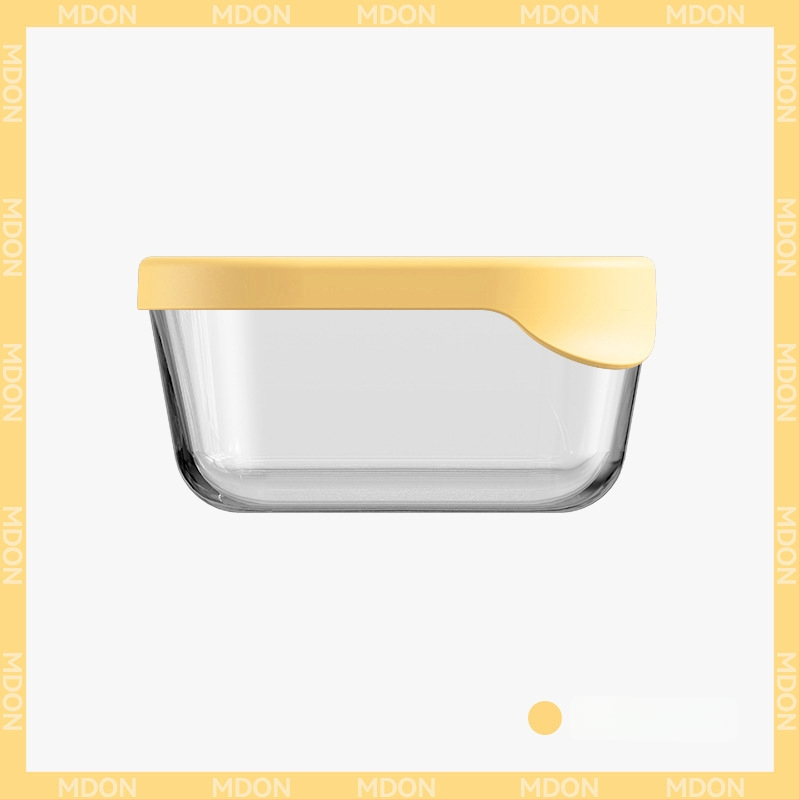 Kutija za svježu hranu od visokog borosilikatnog stakla, pravokutna, mikrovalno sigurna, zatvorena za očuvanje svježine, kapacitet 1-2 L