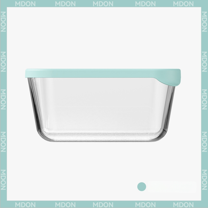 Kutija za svježu hranu od visokog borosilikatnog stakla, pravokutna, mikrovalno sigurna, zatvorena za očuvanje svježine, kapacitet 1-2 L