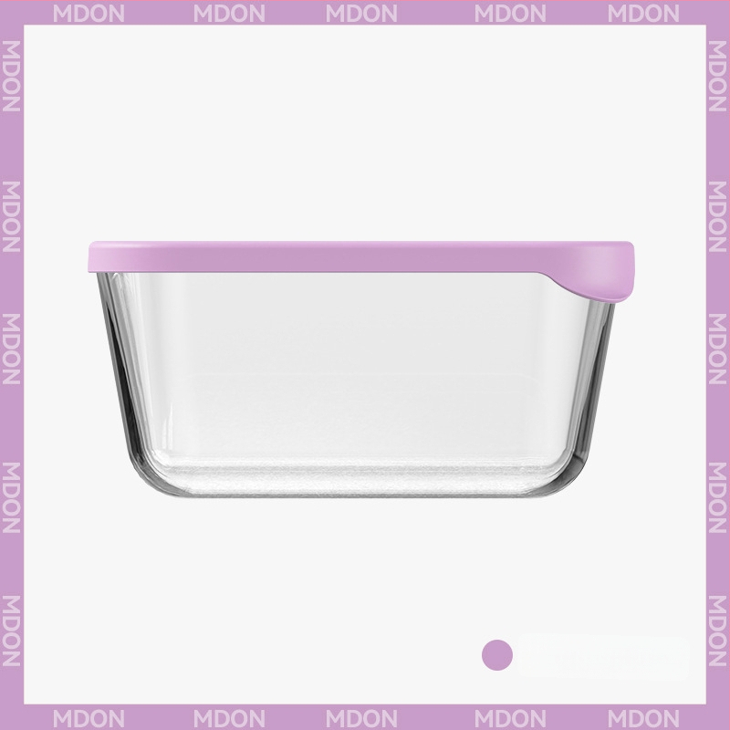 Kutija za svježu hranu od visokog borosilikatnog stakla, pravokutna, mikrovalno sigurna, zatvorena za očuvanje svježine, kapacitet 1-2 L