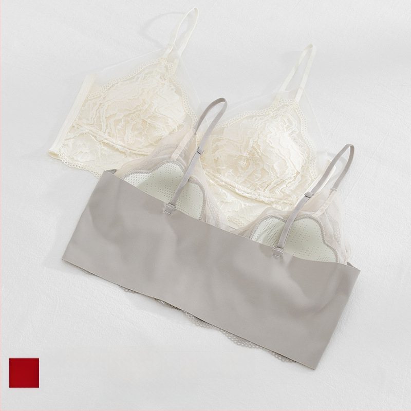 Nėriniuotos be vielos liemenėlė, prancūziško stiliaus, kaušiai su triušių ausų dizainu, ultratankiai formuojami kaušai, fiksuotos dvigubos petnešėlės