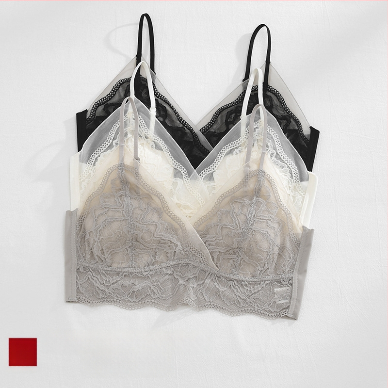 Nėriniuotos be vielos liemenėlė, prancūziško stiliaus, kaušiai su triušių ausų dizainu, ultratankiai formuojami kaušai, fiksuotos dvigubos petnešėlės