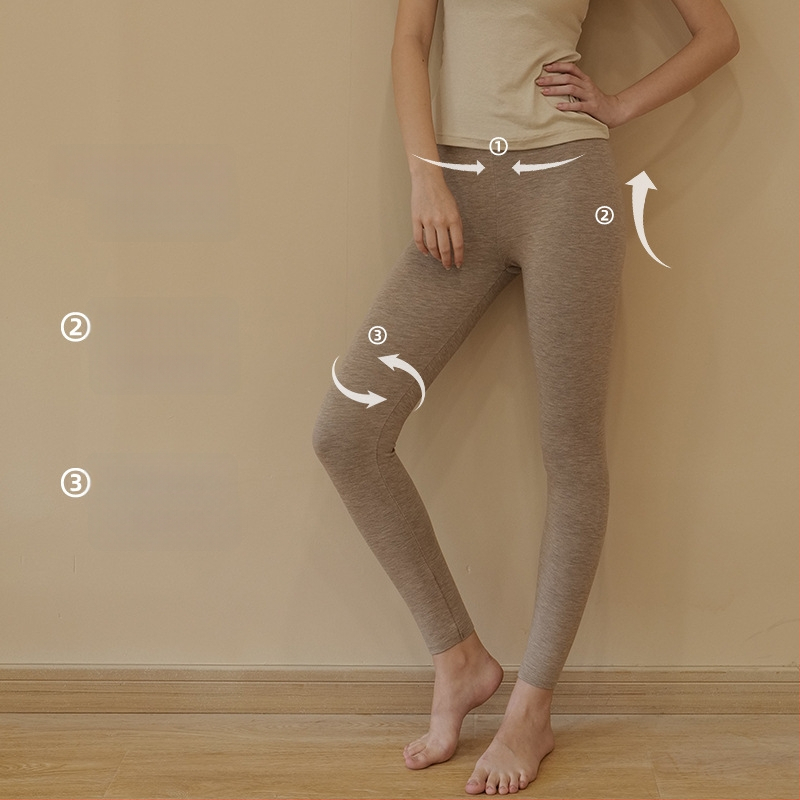 Ženski joga legging od kašmirske smjese, lagani, topli, vizualno ističu siluetu, visokim strukom, kontrola trbuha, pogodni za nošenje i kao vanjska odjeća