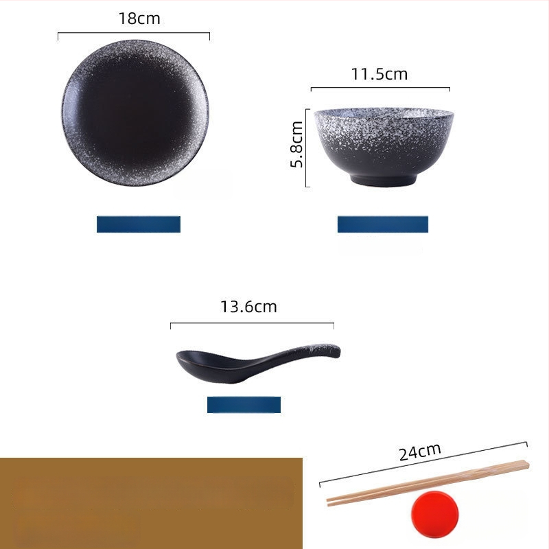 Ιαπωνικού ρετρό στυλ κεραμικό σετ ειδών τραπεζιού για μαγείρεμα και σερβίρισμα, σετ τριών τεμαχίων (Υλικό: Άλλο; Στυλ: Μοντέρνα απλότητα; Κατάλληλο ως δώρο: Άλλο)