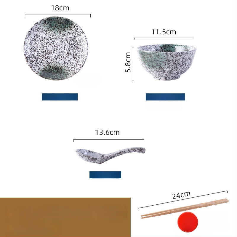 Ιαπωνικού ρετρό στυλ κεραμικό σετ ειδών τραπεζιού για μαγείρεμα και σερβίρισμα, σετ τριών τεμαχίων (Υλικό: Άλλο; Στυλ: Μοντέρνα απλότητα; Κατάλληλο ως δώρο: Άλλο)