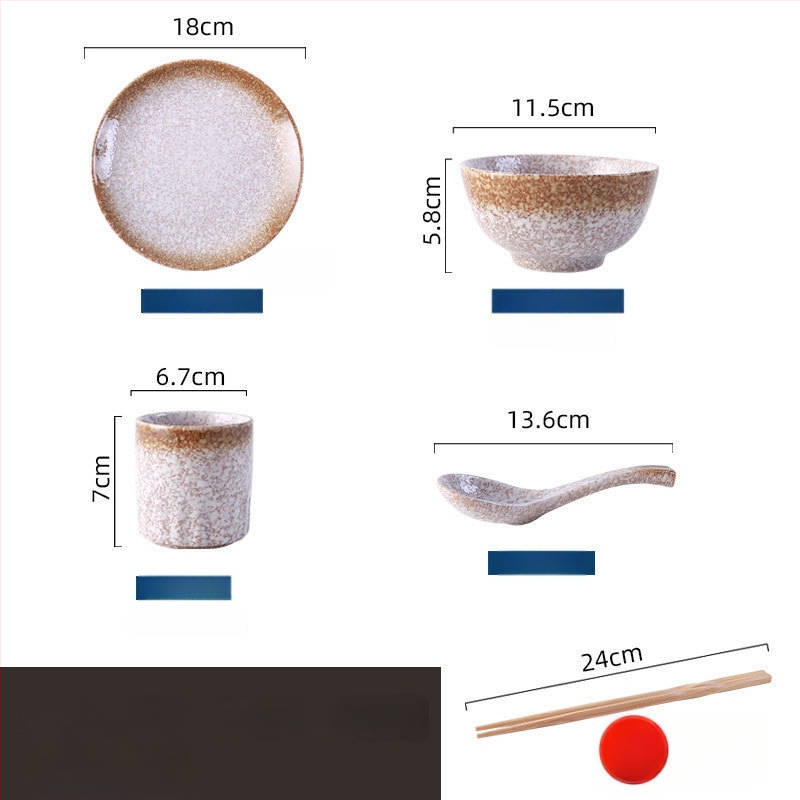 Ιαπωνικού ρετρό στυλ κεραμικό σετ ειδών τραπεζιού για μαγείρεμα και σερβίρισμα, σετ τριών τεμαχίων (Υλικό: Άλλο; Στυλ: Μοντέρνα απλότητα; Κατάλληλο ως δώρο: Άλλο)