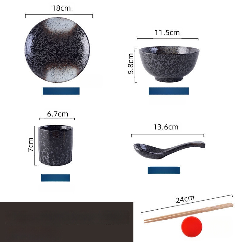 Ιαπωνικού ρετρό στυλ κεραμικό σετ ειδών τραπεζιού για μαγείρεμα και σερβίρισμα, σετ τριών τεμαχίων (Υλικό: Άλλο; Στυλ: Μοντέρνα απλότητα; Κατάλληλο ως δώρο: Άλλο)