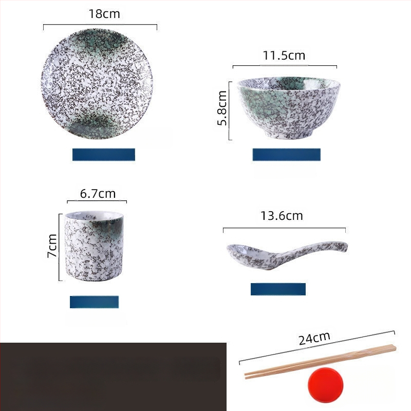 Ιαπωνικού ρετρό στυλ κεραμικό σετ ειδών τραπεζιού για μαγείρεμα και σερβίρισμα, σετ τριών τεμαχίων (Υλικό: Άλλο; Στυλ: Μοντέρνα απλότητα; Κατάλληλο ως δώρο: Άλλο)