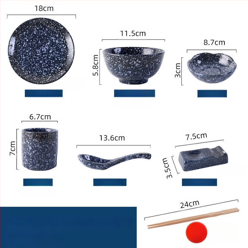 Ιαπωνικού ρετρό στυλ κεραμικό σετ ειδών τραπεζιού για μαγείρεμα και σερβίρισμα, σετ τριών τεμαχίων (Υλικό: Άλλο; Στυλ: Μοντέρνα απλότητα; Κατάλληλο ως δώρο: Άλλο)