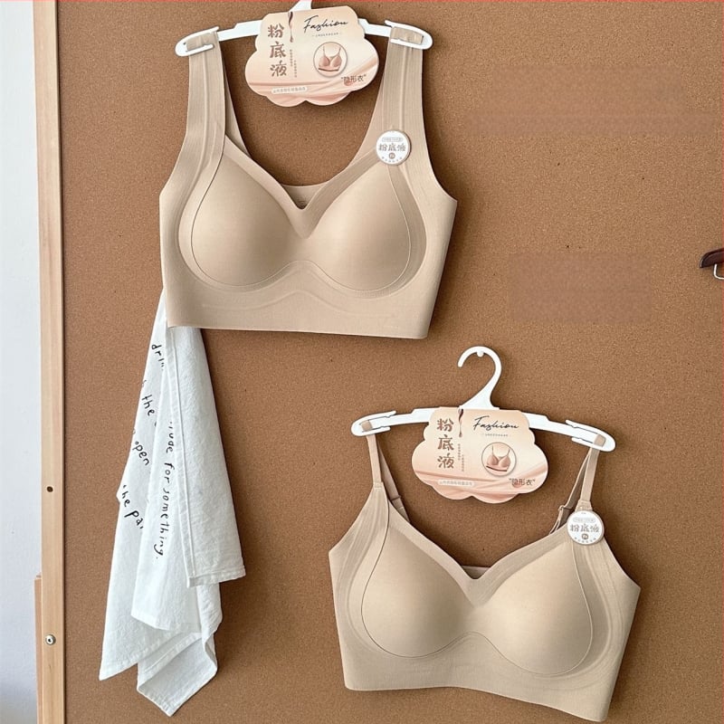 Liemenėlė su fiksuojamais dirželiais, 3/4 puodelio, plonas formuotas puodelis, be siūlių dizainas, viršutinė parama