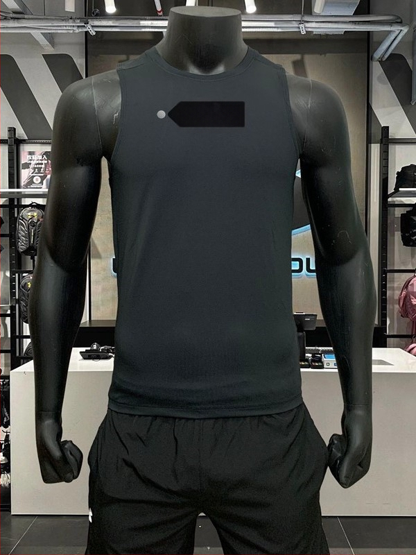 Vyrų vasaros fitneso liemenė be rankovių, kvėpuojanti, greitai džiūstanti, nailonas 75% audinys, laisvas kirpimas