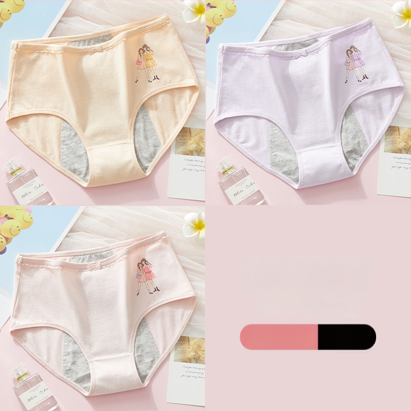 Gaćice za menstrualni ciklus s zaštitom od propuštanja, srednji struk, plus veličina, za 12-godišnju djevojčicu