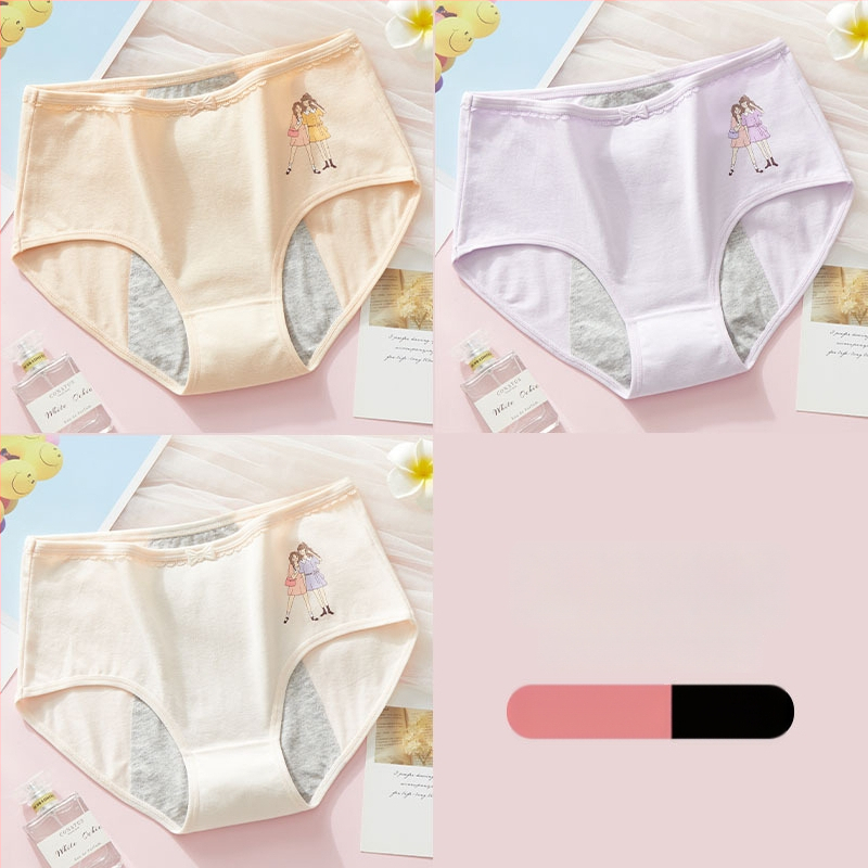 Gaćice za menstrualni ciklus s zaštitom od propuštanja, srednji struk, plus veličina, za 12-godišnju djevojčicu