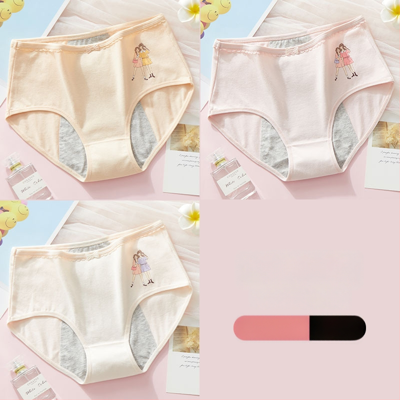 Gaćice za menstrualni ciklus s zaštitom od propuštanja, srednji struk, plus veličina, za 12-godišnju djevojčicu