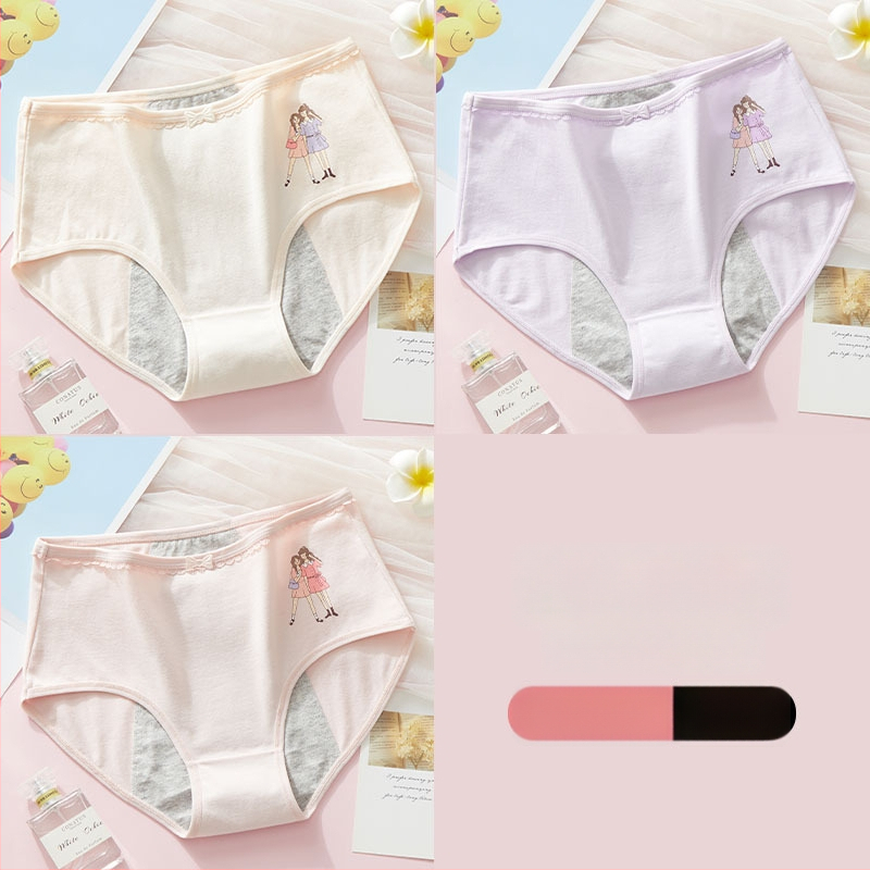 Gaćice za menstrualni ciklus s zaštitom od propuštanja, srednji struk, plus veličina, za 12-godišnju djevojčicu