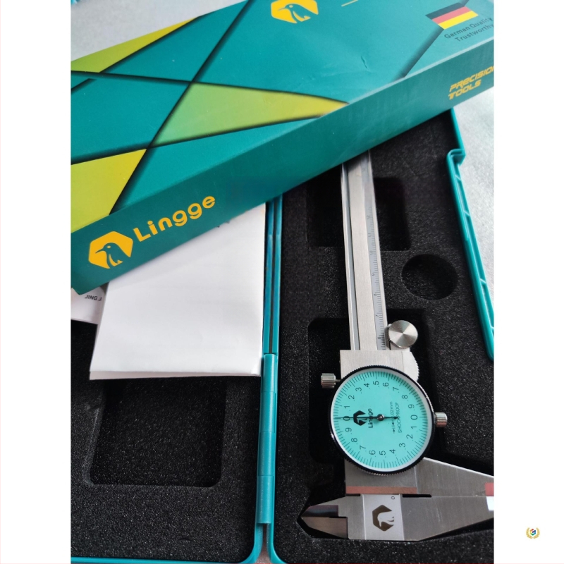 Lingge rozsdamentes acél tolókaliper órával, magas pontosságú vernier mérő, kettős tartomány 0-150 mm és 300 mm