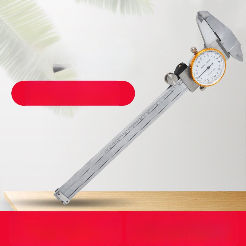 Fém kerek számlap mutatóval és vernier tolómérő