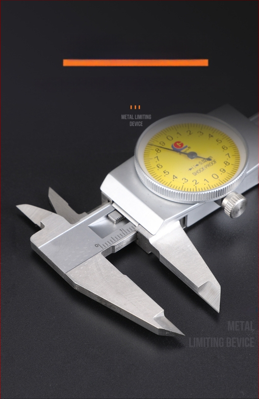 Guanglu циферблатен калипер 0-150 мм, неръждаема стомана, разделение 0.01/0.02 мм