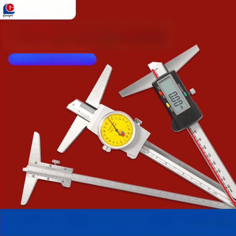 Guanglu skaitmeninis giluminis kaliperis — nerūdijančio plieno, aukšta tikslumas, giluminis matavimas