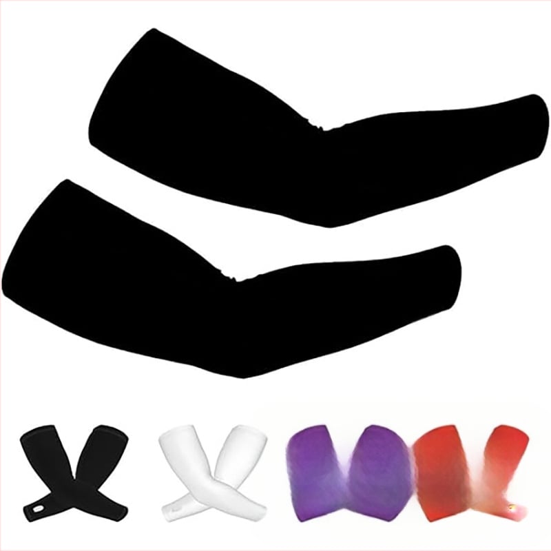 Лятни ръкавни маншети с UV защита, млечна коприна и полиестер (>96% съдържание), тънки и леки, за колоездене, с подложка за лакътя