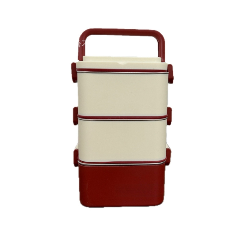 Kutija za ručak od 304 nerđajućeg čelika, izolirana, kvadratnog oblika, pogodna za mikrovalnu, kapacitet 800–1000 ml