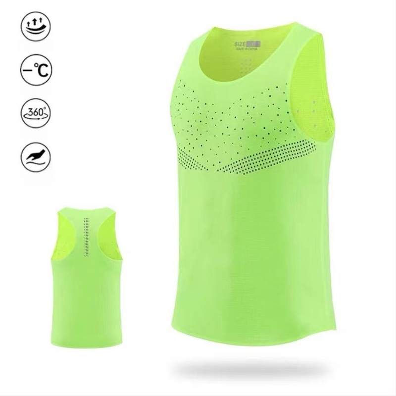 Unisex poliesterio liemenė, greitai džiūstanti ir kvėpuojanti, vasaros bėgimui ir važiavimui dviračiu