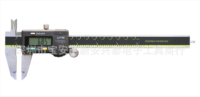 Skaitmeninis šlyperis su LCD ekranu, matavimo diapazonai 0-150 mm ir 200-300 mm