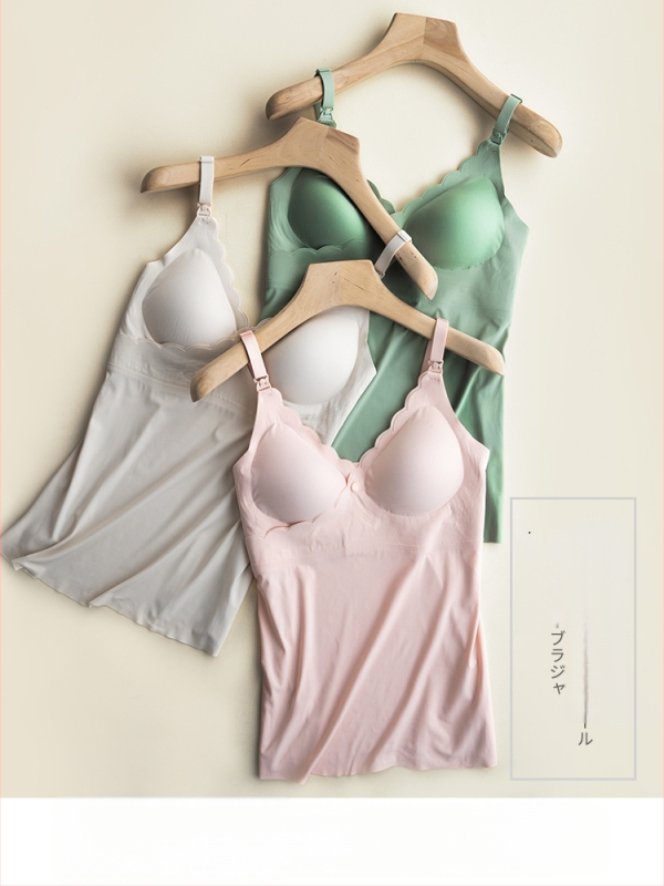 Бременна потник за кърмене с подплънки, без ръкави, V-образно деколте, найлон-спандекс 80–90%, ежедневен стил 2024