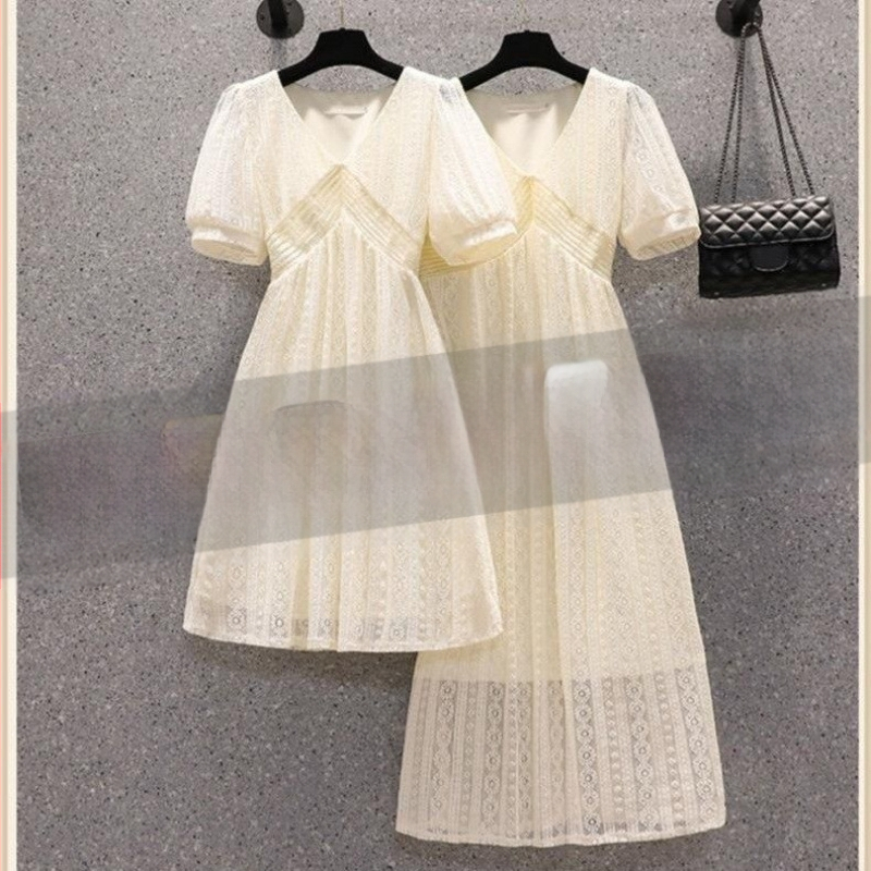 Suve imetamiskleit - keskmise pikkusega, lühikesed varrukad, kõrge kaelus, Korea tänav hipster stiil, 90–95% puuvill