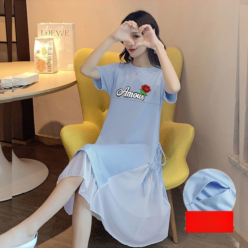 Лятна рокля за кърмене с 3/4 ръкав, поло яка, PVC плат, артистично винтидж стил с китайски акценти