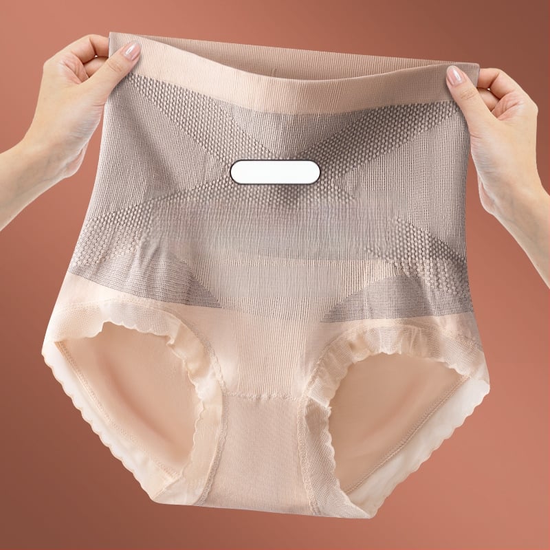 Ženske bezšivne gaćice s visokim strukom za kontrolu abdomena, dišuće, antibakterijske, podizanje stražnjice, pamuk podstava u preponskom dijelu