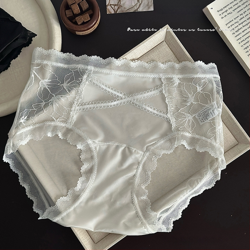 Ženske gaćice od najlona s pamukom uložkom, srednji struk, pletene, prozračne