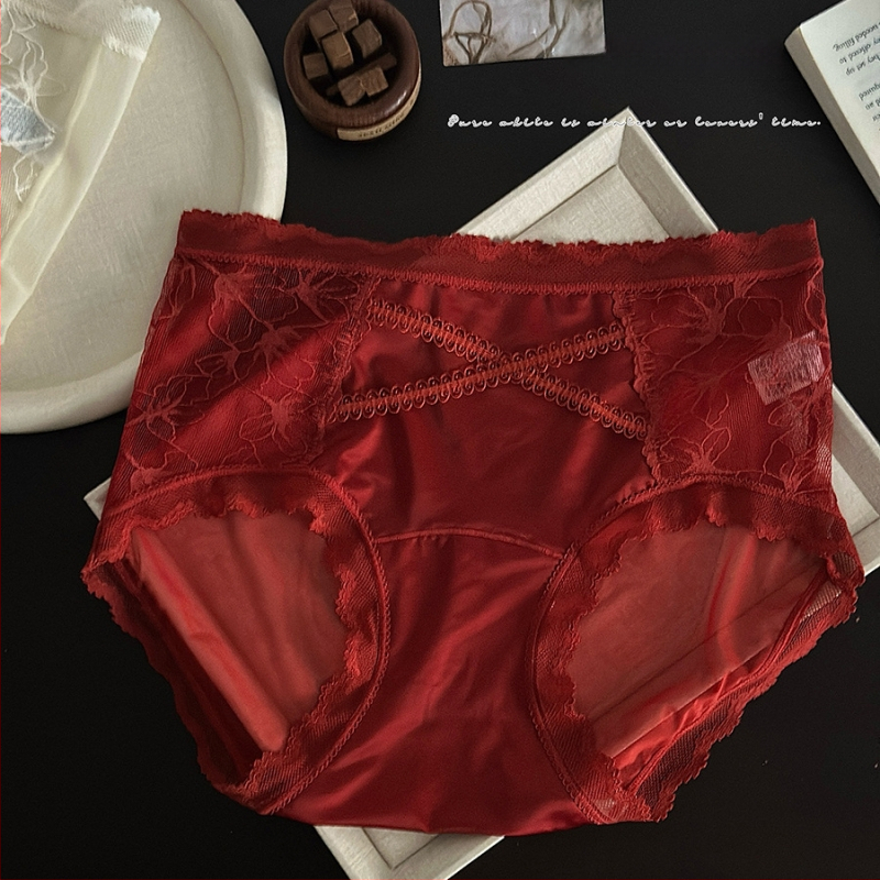 Ženske gaćice od najlona s pamukom uložkom, srednji struk, pletene, prozračne