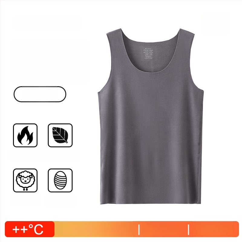 Muška termo vest od vune s akrilnom smjesom 50–70%, veluru podstava, baza sloj, jednofarbna, okrugli vrat, jednostruki sloj, ekstra debela tkanina 351–400 g/m2