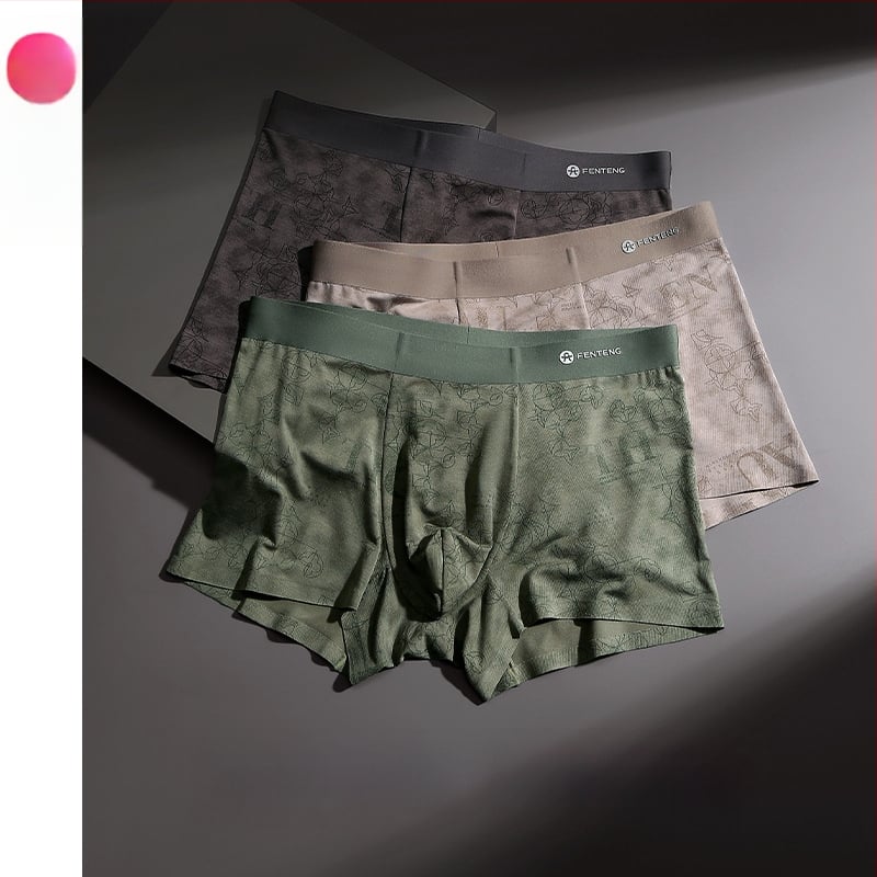 Modalne antibakterijske muške bokserice, prozračne, bez bočnih šavova, srednjeg struka